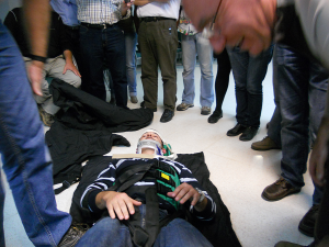 Montañero horizontal primeros auxilios