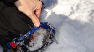 Crampón semiautomático no campatible con la bota